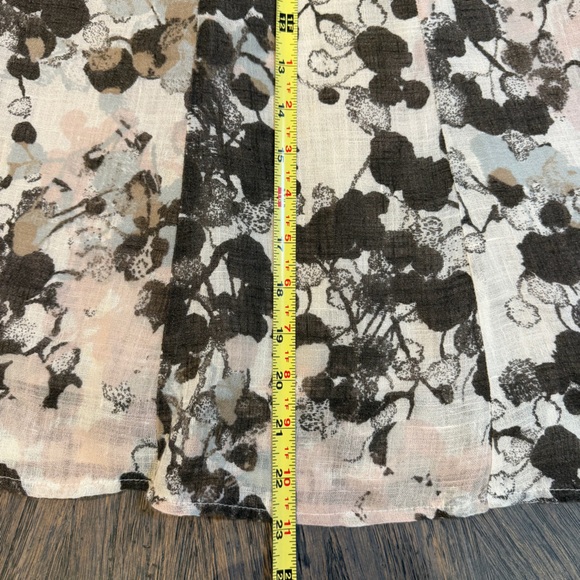 Lafayette 148 New York Floral A-Line Skirt - Black, Cream, and Pink | Sz 4P - Picture 8 of 9